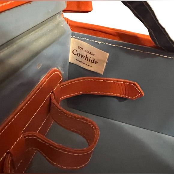 Tommy Traveler Vintage VGC Small Brown Leather Train Travel Cosmetic Suitcase - Picture 7 of 9